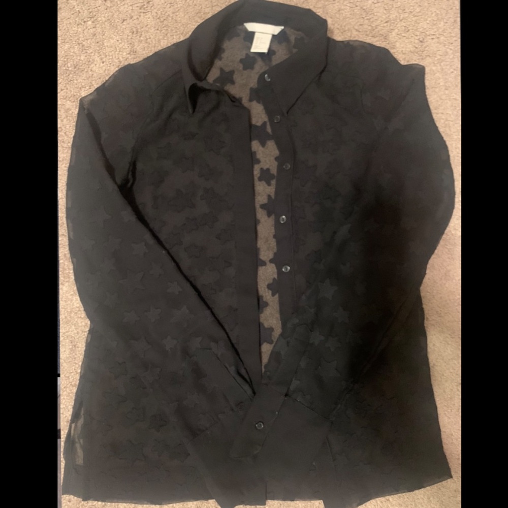 🖤 H&M Sheer Top